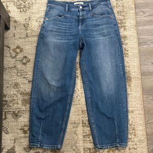 Cambio Elin Cropped Barrel Jeans Size 8